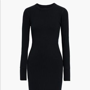 WSLY The Rivington ribbed stretch-Tencel midi dress xs black sold out rare